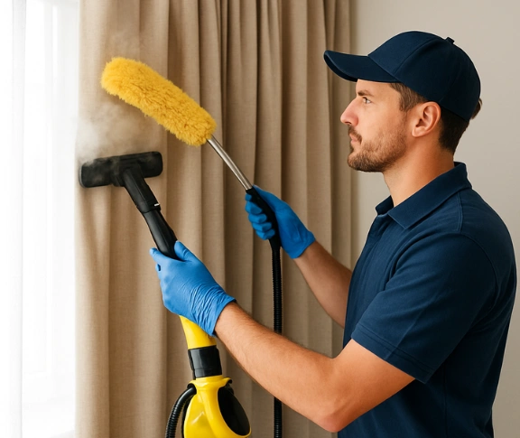 Trusted curtain steam cleaning technician Matty Curtain Cleaning elwood-vic QLD