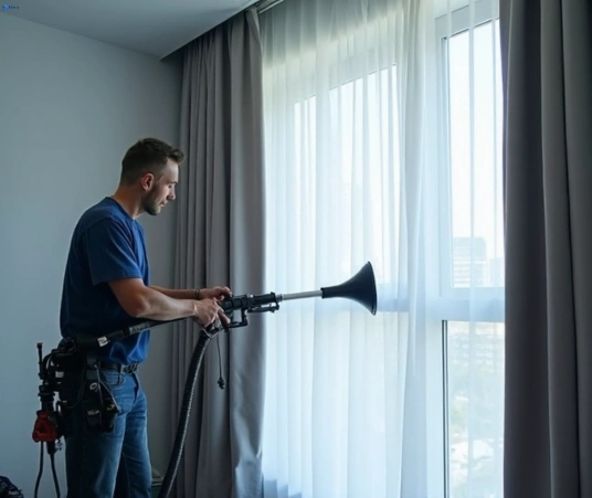 Professional curtain steam cleaning process equipment Matty Curtain Cleaning elwood-vic