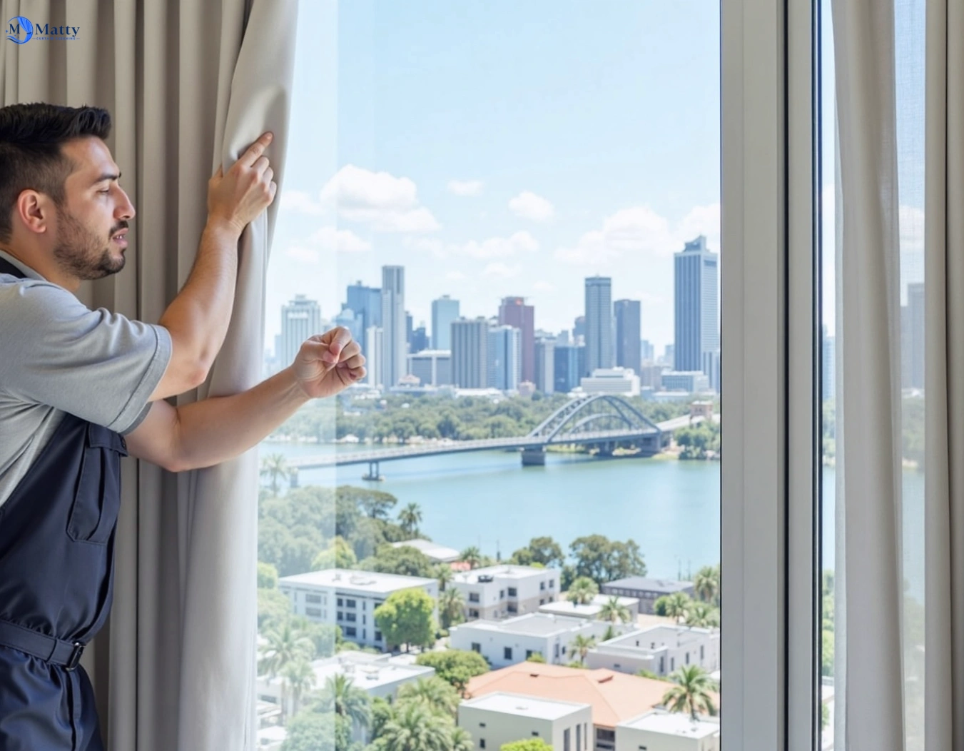 Professional curtain steam cleaning service elwood-vic QLD by Matty Curtain Cleaning