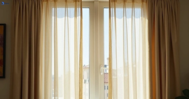 Dusty and dull curtains in elwood-vic before steam cleaning